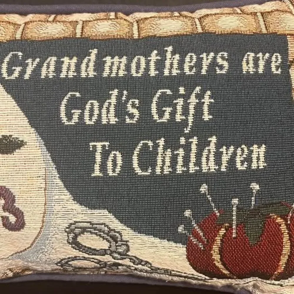 Grandmothers are God's Gift To Children Tapestry Pillow